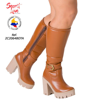 Botas Altas con Correa 2C2064BOTA - Miel