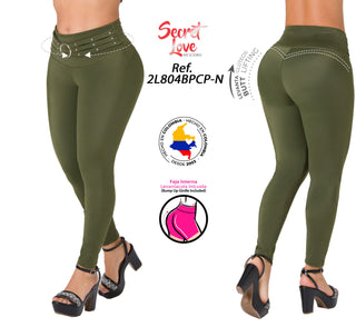 Leggings Levanta Cola Secret Love 2L804BPCP-N - Verde