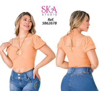 Blusa Casual  5B6267B - Camel
