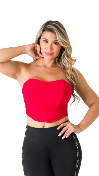 Corset Cuello Corazón 4B6464C - Rojo