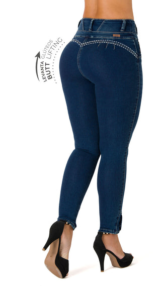 Jean Levantacola 3 Botones 52613PAT-N - Azul Oscuro