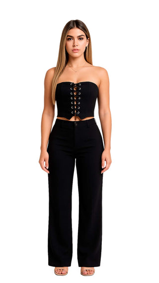 Conjunto Strapless 5V7064LMX - Negro