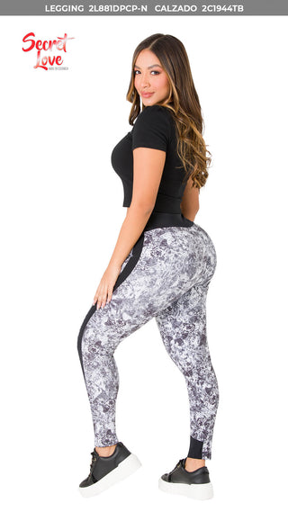 Leggings Levanta Cola Secret Love 2L881DPCP-N - Estampado