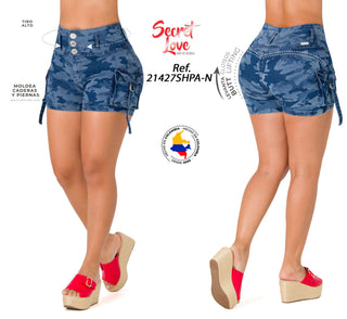 Short Levanta Cola Secret Love 21427SHPA-N - Azul Oscuro