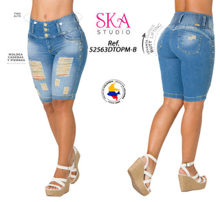 Torero Levantacola con Rotos 52563DTOPM-B - Azul Medio