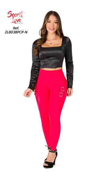 Leggings Levantacola 2L803BPCP-N - Rojo