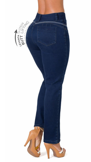 Jeans 2 botones Bota Recta 52785PAR-B - Azul