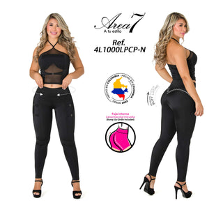 Set Top y Legging LevantaCola 4L1000LPCP-N - Negro