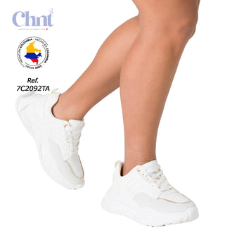 Botines sin Amarre y Suela Chunky 7C2092TA - Blanco