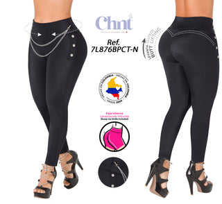 Leggings Levanta Cola CHNT 7L876BPCT-N - Negro