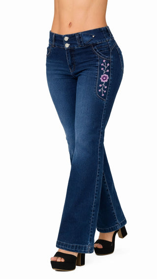 Jeans Levantacola Bota Recta 52748PNR-B - Azul