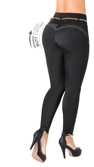 Leggings Levanta Cola Pretina Control 5L917BPCP-N - Negro