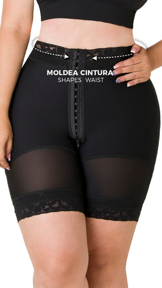 Short Faja Reloj De Arena Con Broches 5F271SH