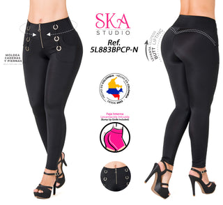 Leggings Levanta Cola Ska 5L883BPCP-N - Negro