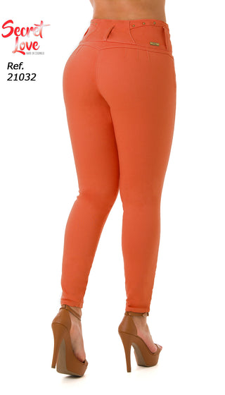 High Rise Ankle Jeans with Heart Waist 21032PAT-N