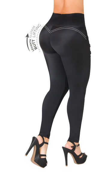 Leggings LevantaCola Faja Interna CHNT 7L897BPCP-N - Negro