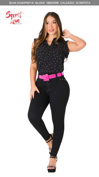 Blusa Semi Formal 2B6309B - Negro