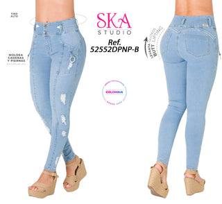 Jean Levanta Cola Skinny Ska  52552DPNP-B - Azul Claro