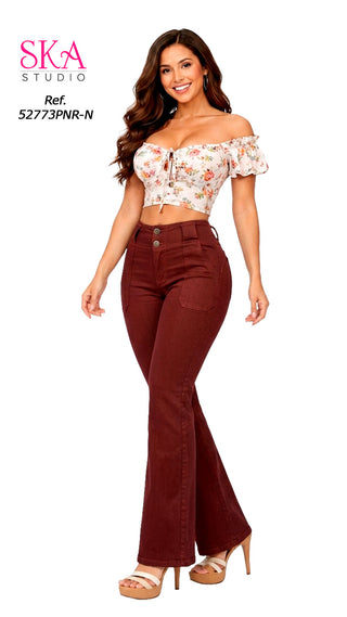 Jeans Bota Recta 52773PNR-N - Terracota