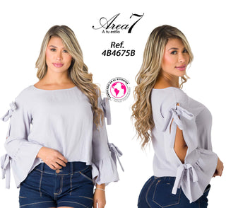 Top With Tie Sleeve Straps 4B4675B