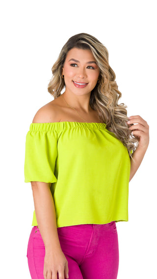 Blusa Cuello Bardot 5B6389B - Verde
