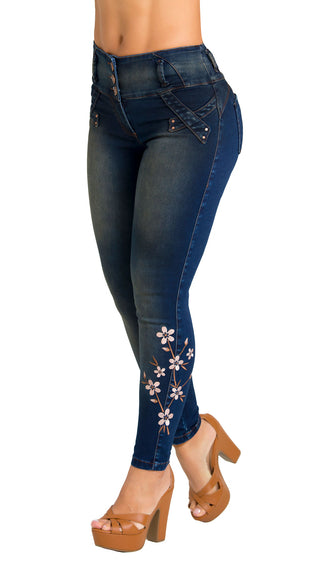 Jeans Levantacola 52729PAT-B - Azul Oscuro