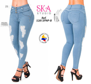 Jeans Moda Destroyer 2813PNP-B - Azul