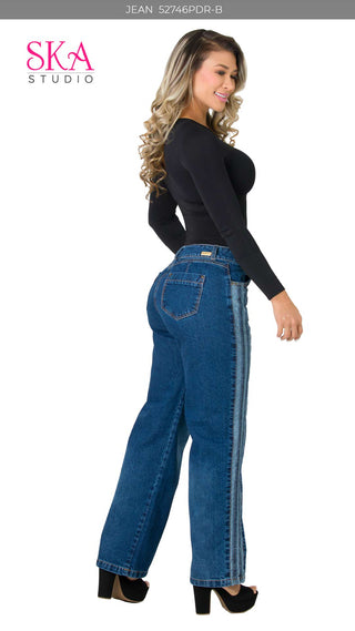 Jeans Rigido Bota recta 52746PDR-B	 - Azul