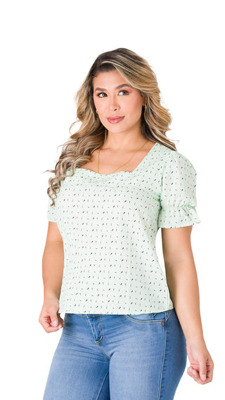 Blusa Manga Bombacha 5B6165B - Estampado