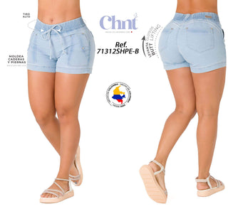 Short Levanta Cola CHNT 71312SHPE-B - Azul Claro