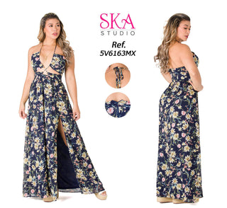 Vestido Maxi Cut Out 5V6163MX - Estampado