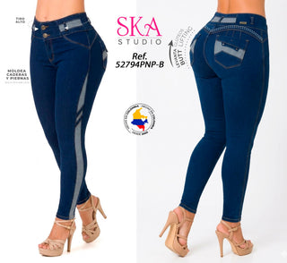 Jeans Moda Levantacola 52794PNP-B - Azul