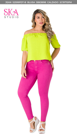 Blusa Cuello Bardot 5B6389B - Verde