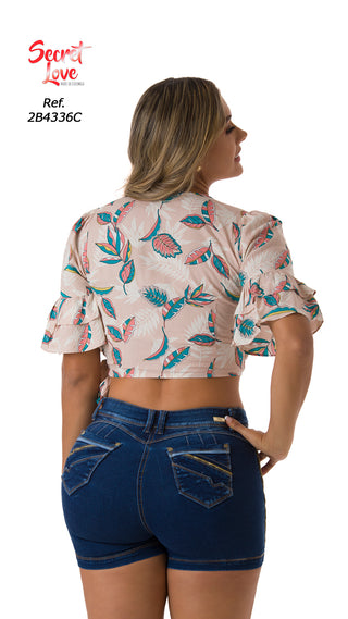Blusa Manga 3 qtr 2B4336C - Estampado