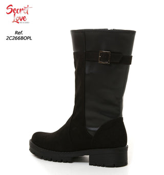 Botas Con Ajuste Lateral 2C266BOPL - Negro