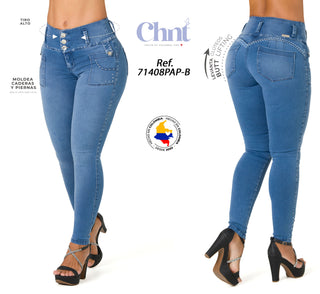 Jeans Levantacola 71408PAP-B - Azul Medio