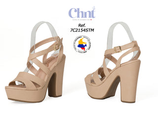 Sandalias de Tacón Alto 7C2154STM - Beige