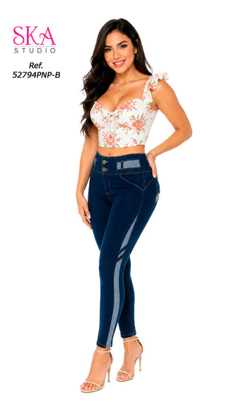 Jeans Moda Levantacola 52794PNP-B - Azul