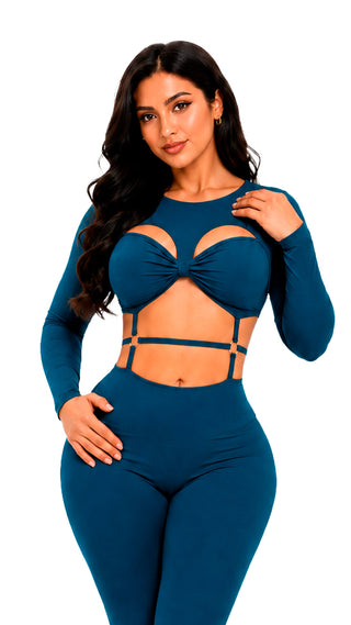 Enterizo Glamour Sensual 5V7130EMX - Azul