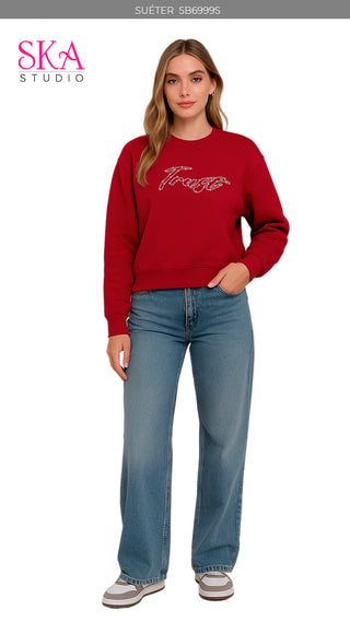 Sueter Manga Larga 5B6999S - Rojo