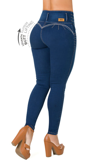 Jeans Levantacola 52714PAP-N - Petroleo