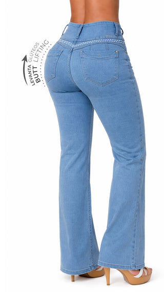 Jeans Bota Recta 52784PAR-B	 - Azul