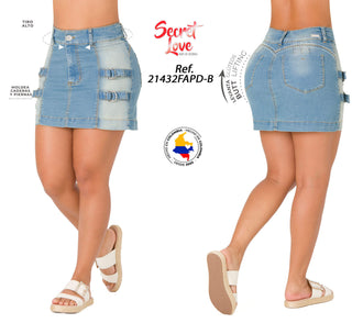 Falda Levanta Cola Secret Love 21432FAPD-B - Azul Claro