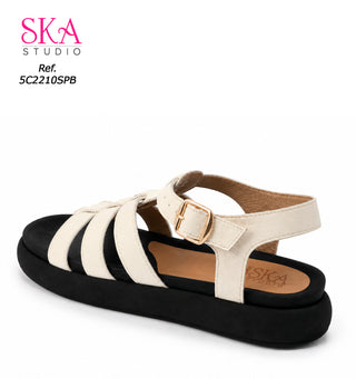 Sandalia Plana 5C2210SPB - Blanco