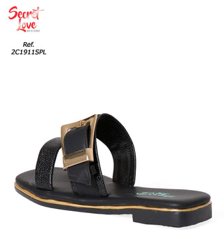 Sandalia Plana 2C1911SPL - Negro