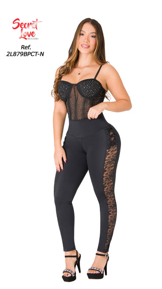 Leggings LevantaCola Pretina Control Secret Love 2L879BPCT-N - Negro