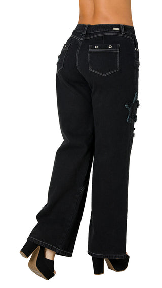 Jeans Rigido Bota Recta 52754PDR-B	 - Negro