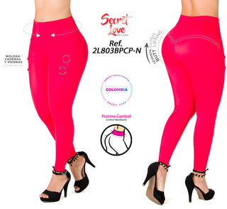Leggings Levantacola 2L803BPCP-N - Rojo