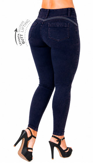 Jeans Levantacola 52804PNT-B - Morado