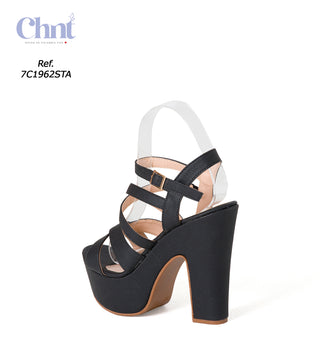 Sandalia Tacon Alto 7C1962STA - Negro